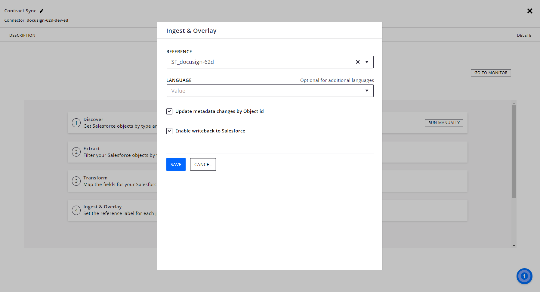 Configure the Ingest & Overlay Activity to Send Transformed Salesforce ...