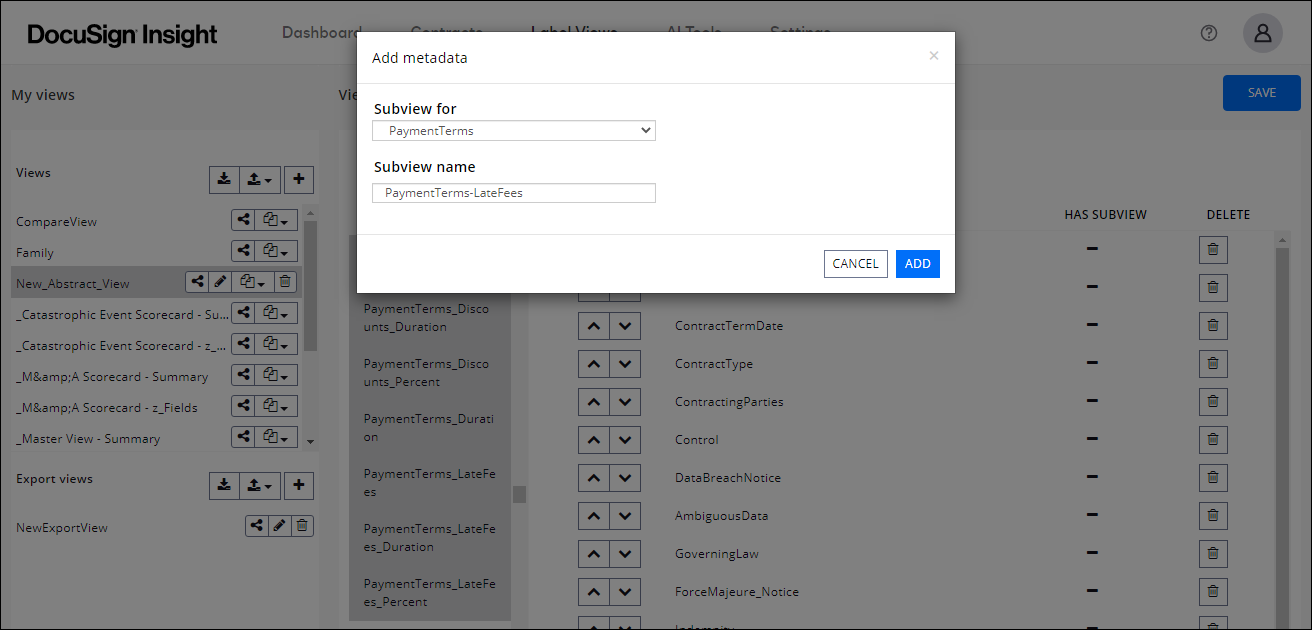Use the DocuSign Insight: Labels View Page to Create and Manage ...