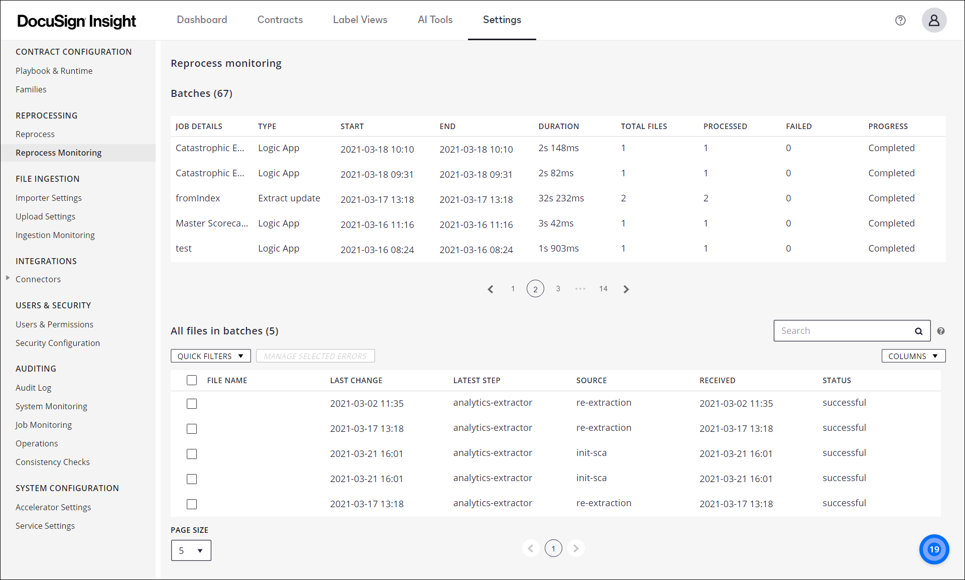 Access Reprocessing Job Statuses to View Completed and In-Progress ...