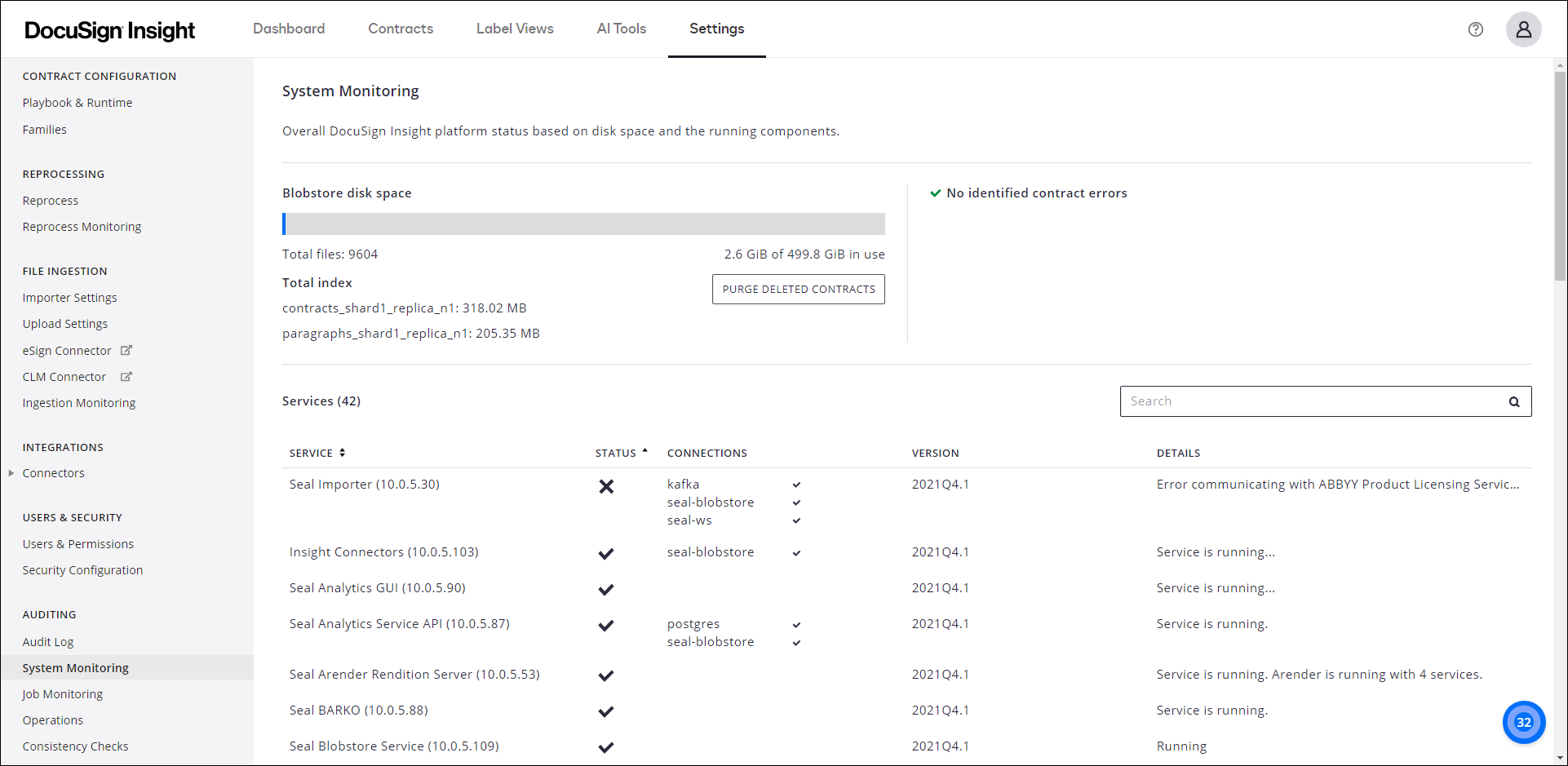 View the Overall Platform Status to Assess System Health