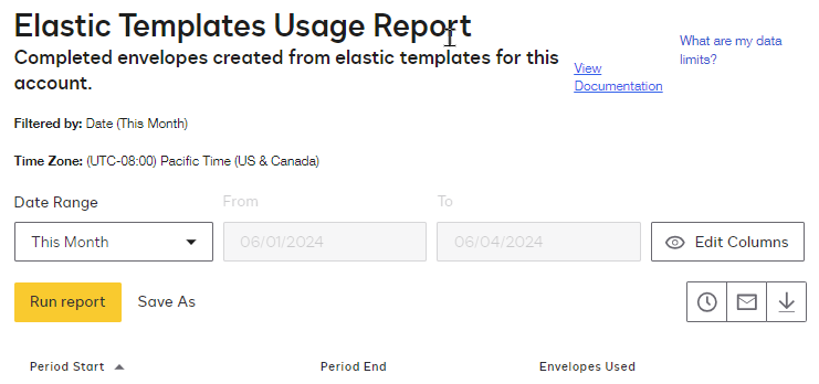 Elastic Templates Usage Report