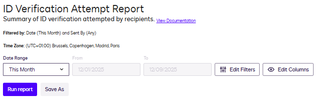 ID Verification Attempt Report