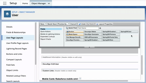 Add CLM.CM Fields to Salesforce Users