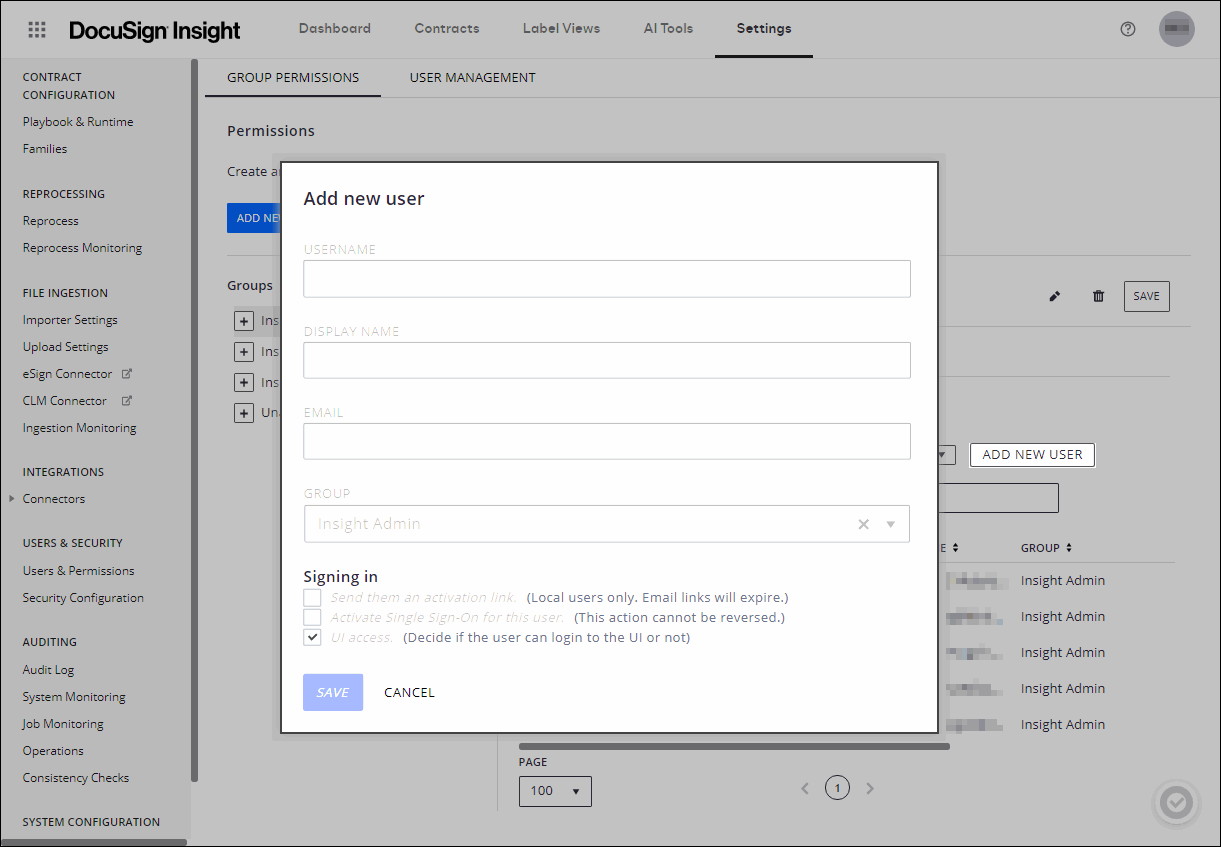 Create User Profiles and Assign to Insight Security Groups in DocuSign ...