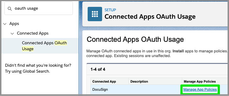 Use Manage App Policies to Allow or Prevent Docusign User Access