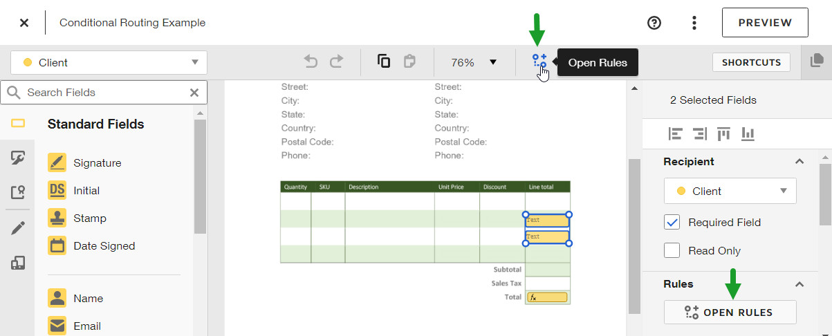 Set Up or Edit Conditional Routing