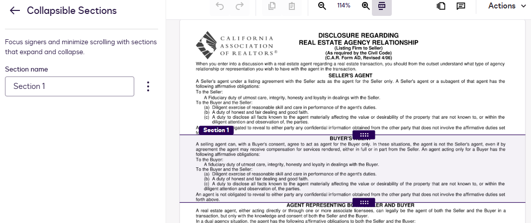 Add Collapsible Sections to Responsive Documents