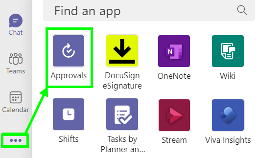 Open DocuSign eSignature for Microsoft Teams Approvals