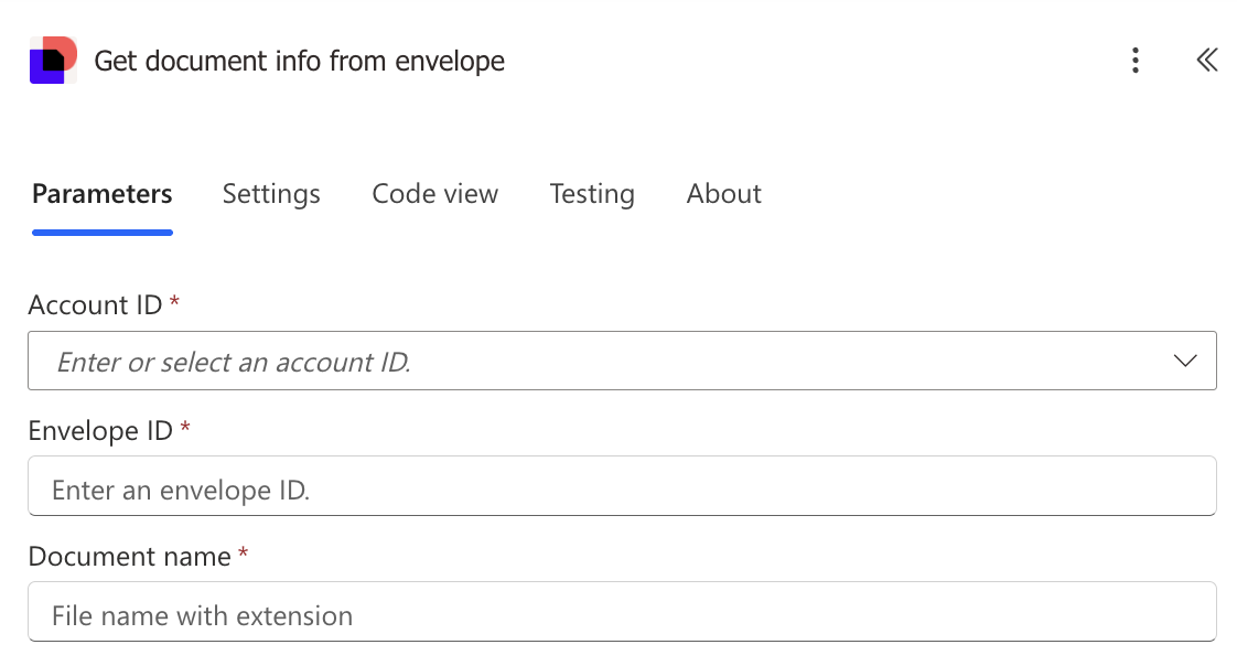 Get document info from envelope