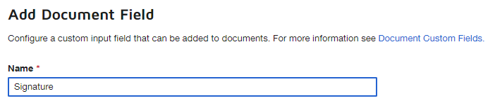 Create Document Custom Fields