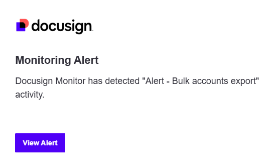Receive Docusign Monitor Alert Email Notifications