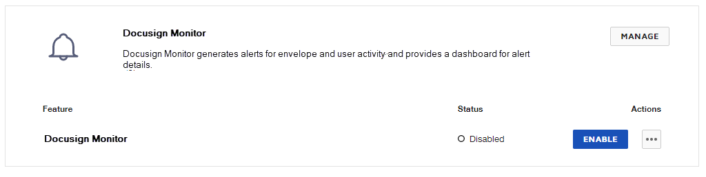 Access Monitor from Docusign Admin