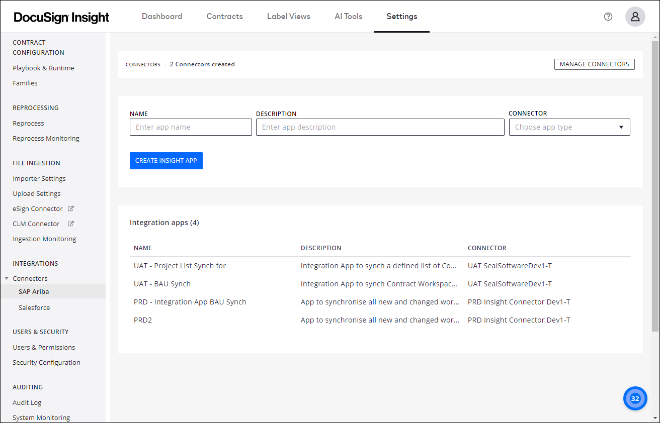 Define a New Connector to Establish a Connection between DocuSign ...