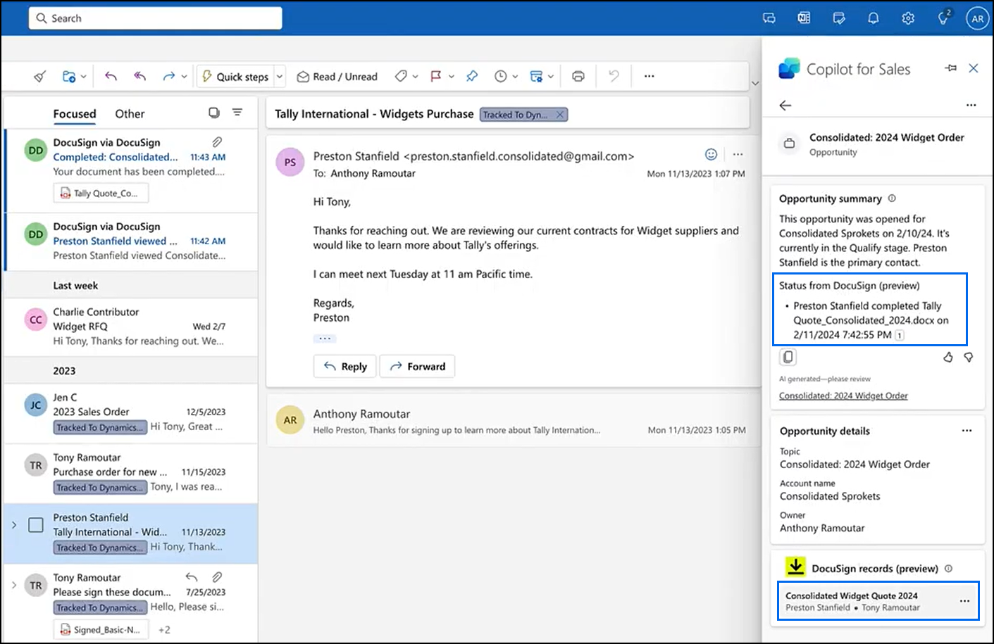 View Docusign Activity