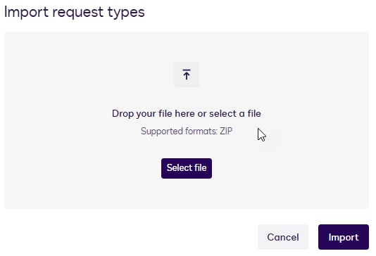 Import and Export Request Type and Status Settings