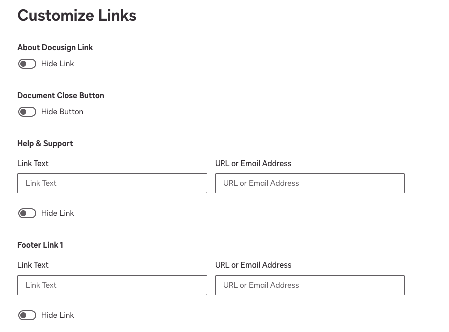 Headerlinks Customize Header and Footer Links