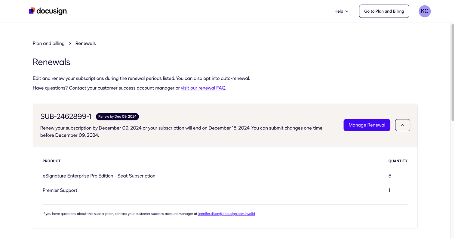 View Your Account Subscription