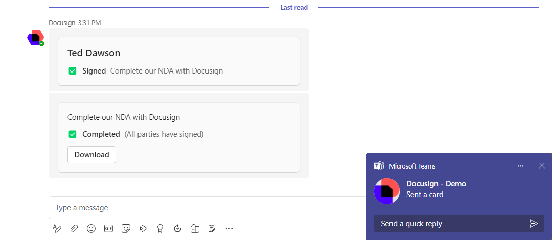Docusign Sign Email Notification Docusign Notifications in Teams