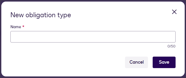 Create Custom Obligation Types