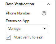 Example: Enable Phone Number Data Verification Fields