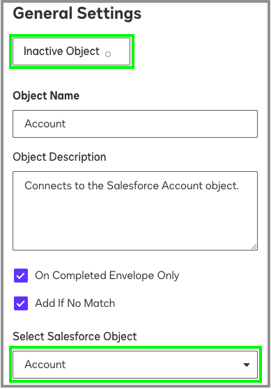 Salesforce Setting Object Use Docusign Connect to Link Salesforce Fields to Docusign Fields