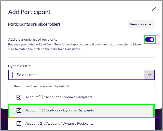 Add a List of Participants to a Salesforce Workflow Step