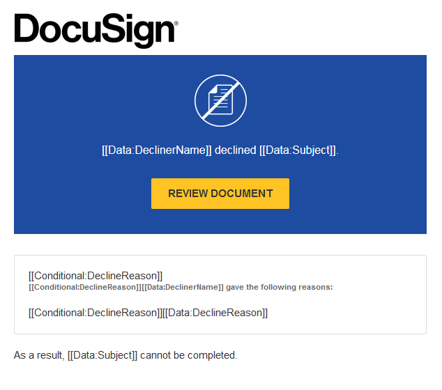 Sender Envelope Declined - Email Resource File