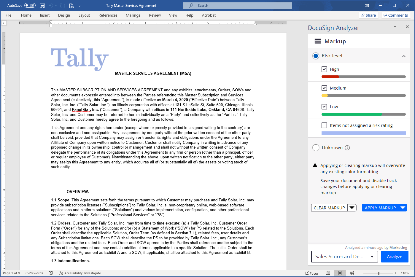 Use the DocuSign Analyzer: Markup View to Quickly Assess Risk within a ...