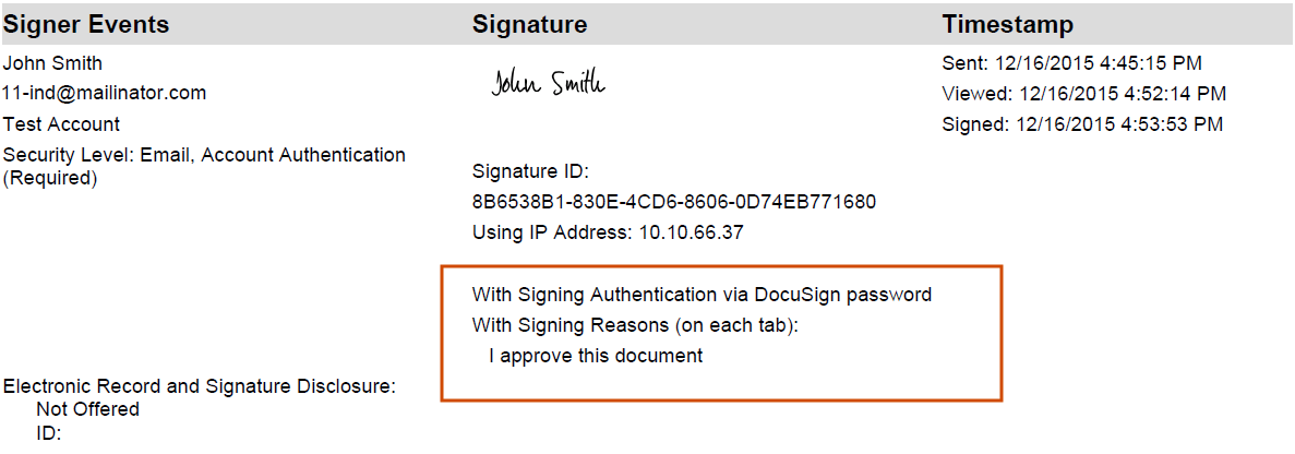 Part 11 Information in Completed Documents