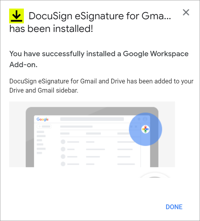 Domain configuration docusign for google workspace