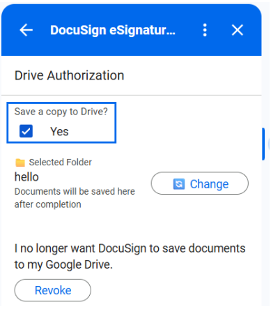 Perform a Writeback of Signed Documents to Google Drive