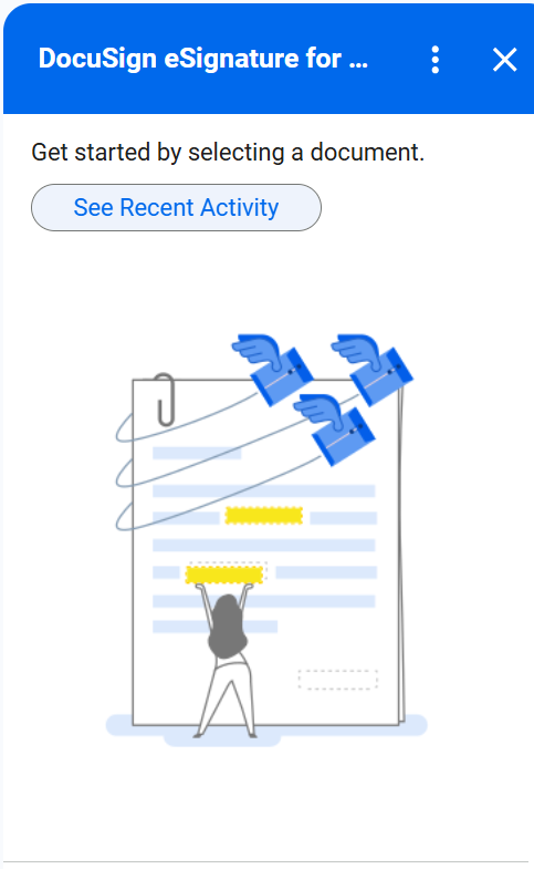 See Recent Docusign Activity in Google Workspace