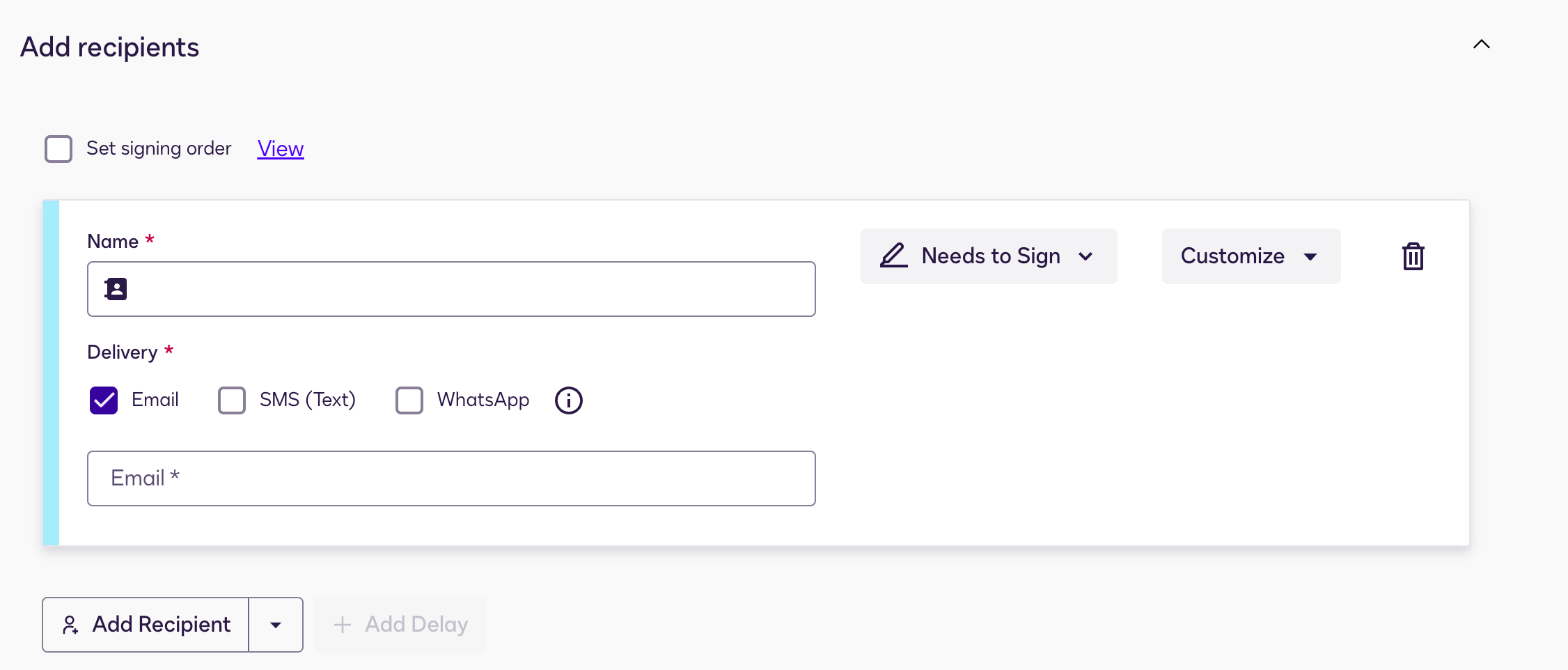 Adding Receipient Email How to Add Recipients