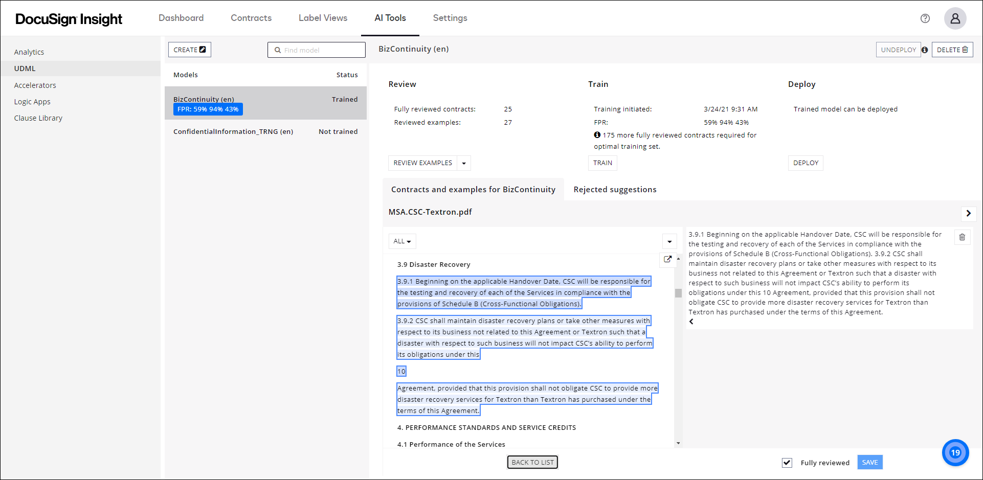 View Model Status and Edit Examples