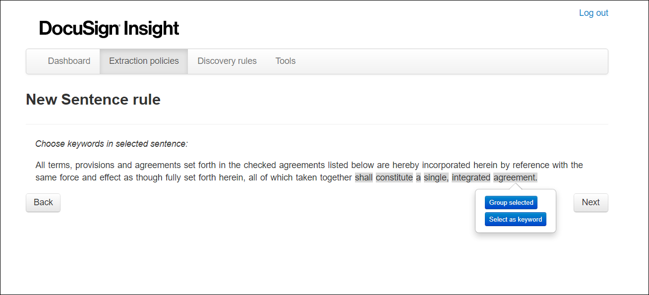 Create Sentence Rules within Custom Extraction Policies to Extract ...