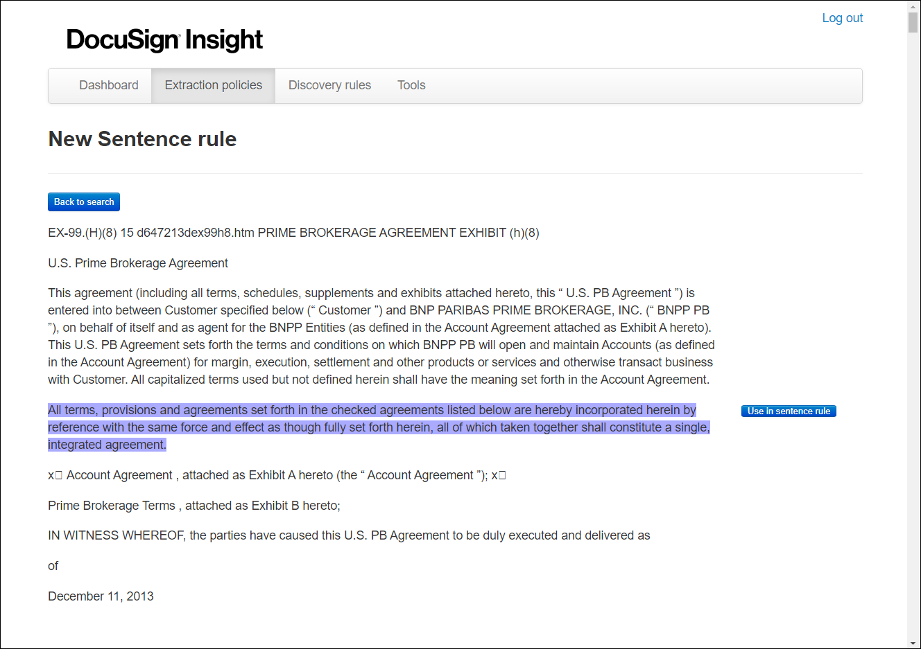 Create Sentence Rules within Custom Extraction Policies to Extract ...