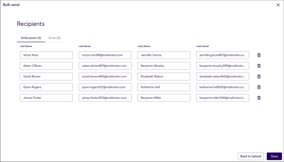 Generate and Upload a Bulk Recipient List