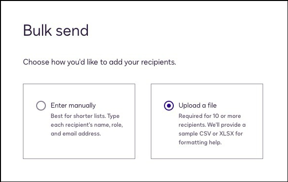 Generate and Upload a Bulk Recipient List