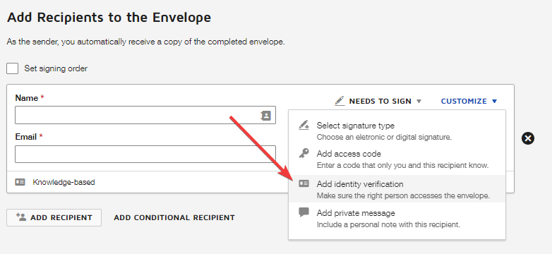 Sending a Document Using a Docusign EU Advanced Signature With ID ...