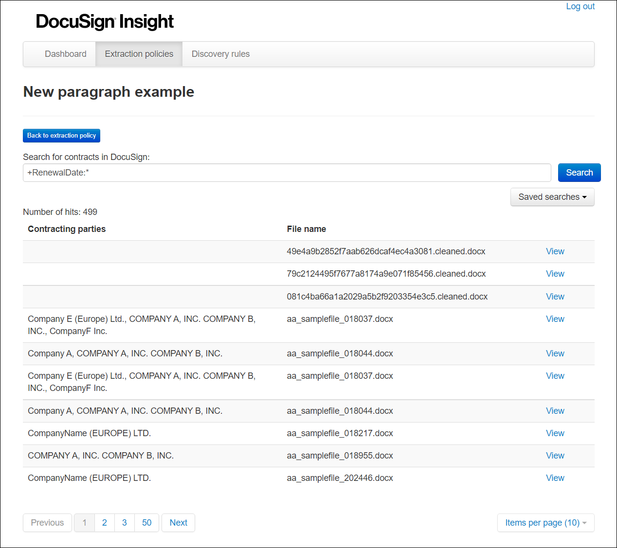 Use Section or Paragraph Examples to Create New Extraction Policies