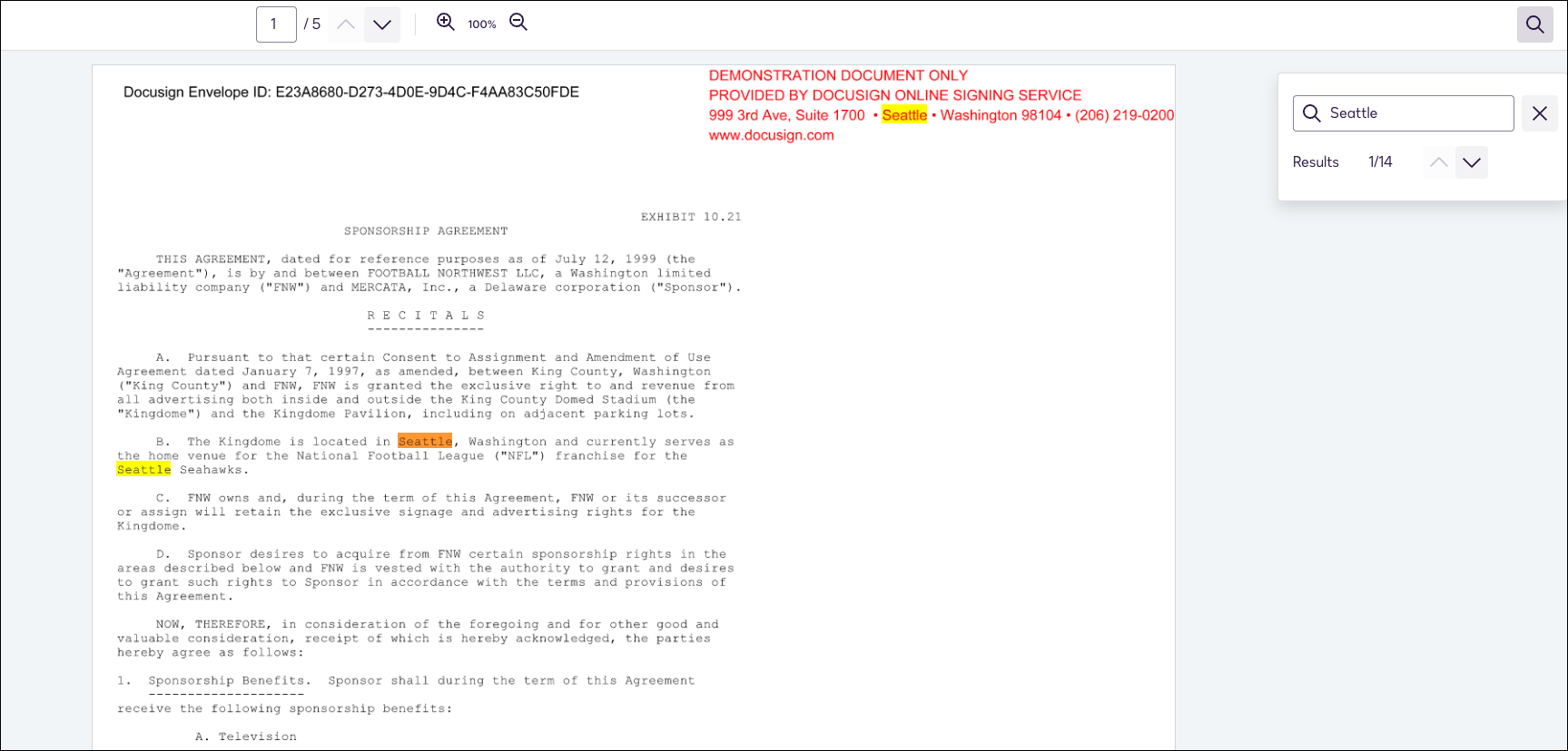 Search for Text in a Document
