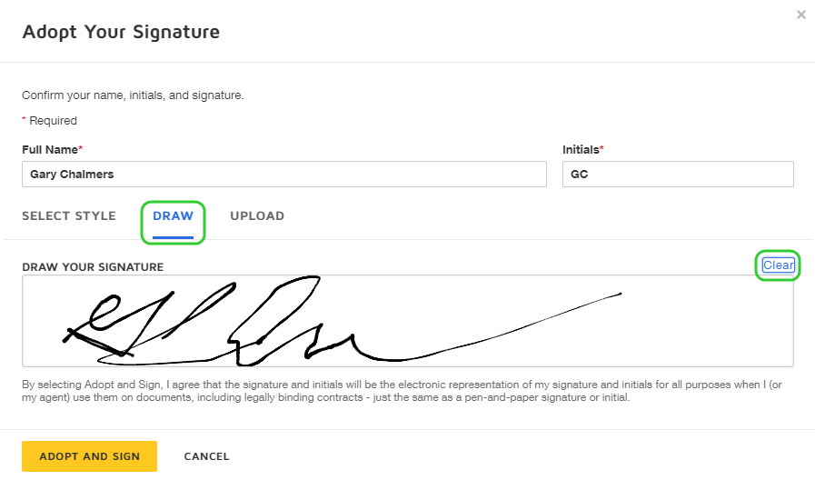 Adopt Signature Adopt Your Signature