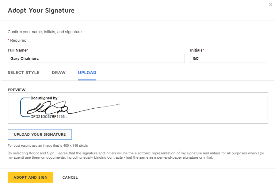 Adopt Signature Adopt Your Signature