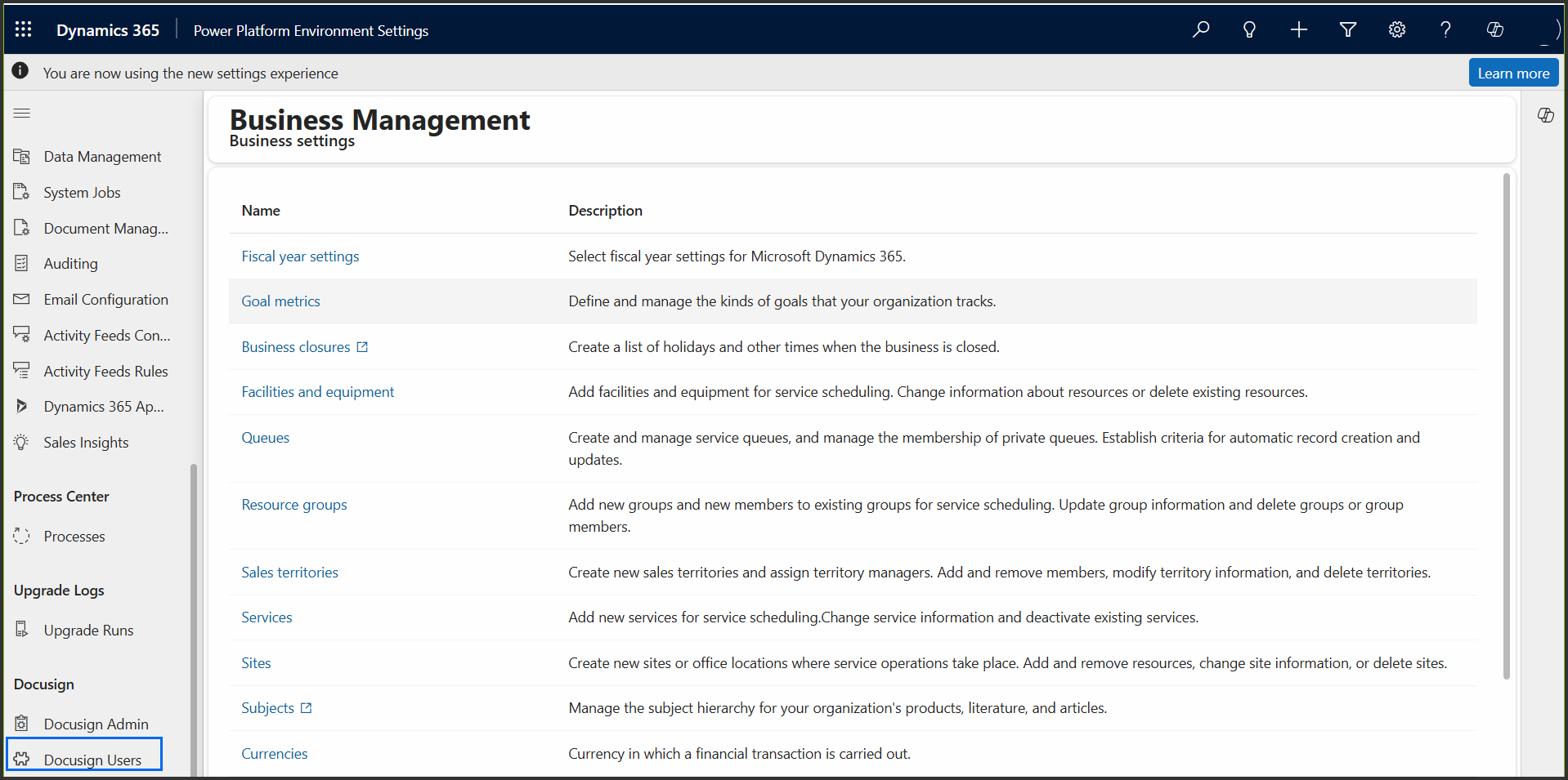 Add and Update Dynamics 365 User Records from the Docusign Users Table