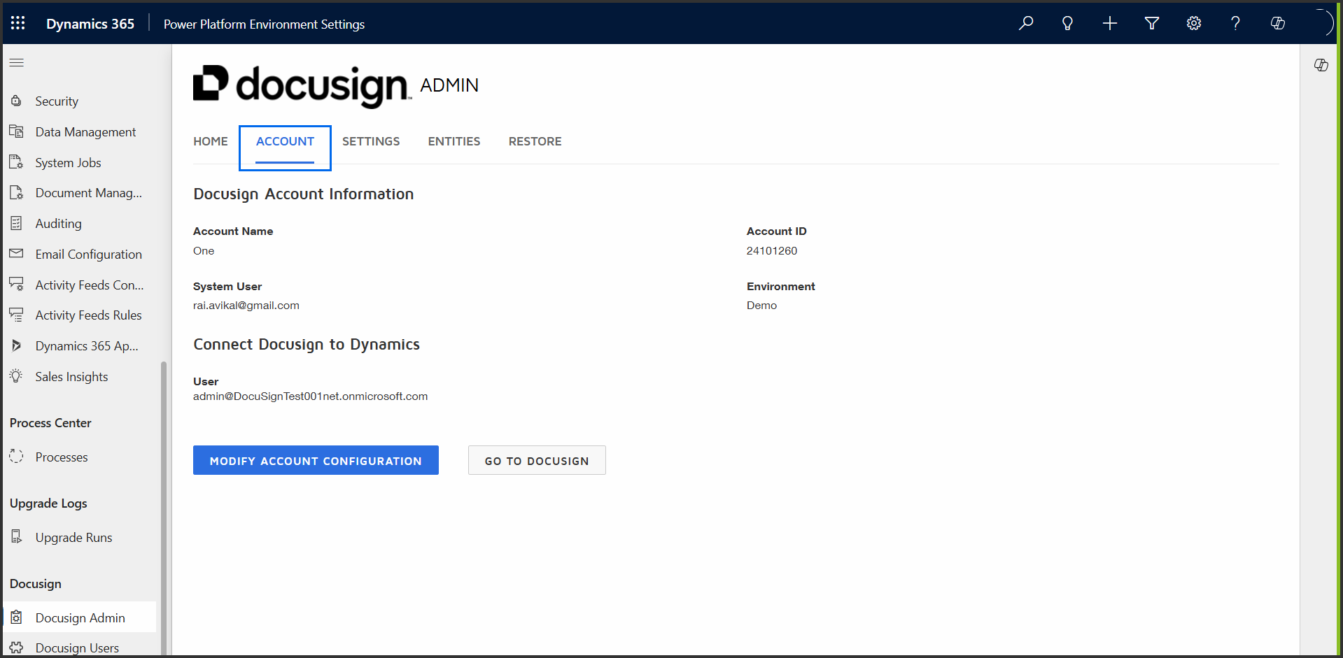 Configure Docusign for Microsoft Dynamics 365
